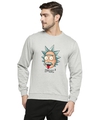 Shop Men's Grey Melange E Mcsquare Sweatshirt-Front