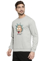 Shop Men's Grey Melange E Mcsquare Sweatshirt-Design