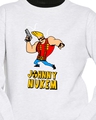 Shop Women's Ecru Melange Nuke'em Johnny Nuke'em Sweatshirt-Full