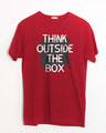 Shop Think Outside Grunge Half Sleeve T-Shirt-Front
