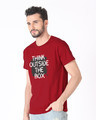 Shop Think Outside Grunge Half Sleeve T-Shirt-Design