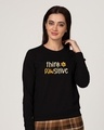 Shop Think Pawsitive Fleece Light Sweatshirt-Front