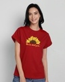 Shop This Too Shall Pass Boyfriend T-Shirt Bold Red-Front