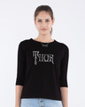 Shop Thor Typo Round Neck 3/4th Sleeve T-Shirt (AVL)-Front
