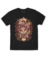 Shop Boys Black Cheshire Cat Graphic Printed T Shirt-Front