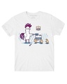Shop Boys White Chicken Irony Graphic Printed T Shirt-Front