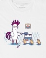 Shop Boys White Chicken Irony Graphic Printed T Shirt-Design