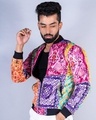 Shop Men's Pink & Blue All Over Printed Relaxed Fit Jacket-Design