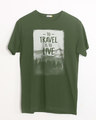 Shop To Travel Is To Live Half Sleeve T-Shirt-Front