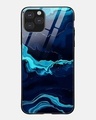 Shop Blue Marble Glass Case For Iphone 11 Pro Max-Front