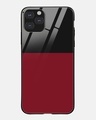 Shop Red Black Glass Case For Iphone 11 Pro Max-Front
