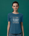 Shop Today Yesterday Tomorrow Basic Round Hem T-Shirt-Front
