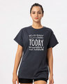 Shop Today Yesterday Tomorrow Boyfriend T-Shirt-Front