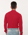 Shop Tokyo Red Mandarin Collar Full Sleeve Pique Shirt-Design