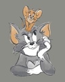 Shop Tom And Jerry Boyfriend T-Shirt (TJL)-Full
