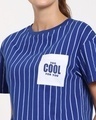 Shop Too Cool For You Pocket Stripe Relaxed Fit Short Top