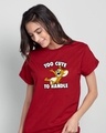 Shop Too Cute Jerry Boyfriend T-Shirt (TJL) Bold Red-Front