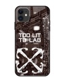 Shop Too Lit To Lag Premium Glass Cover for Apple iPhone 12-Front