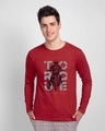 Shop Men's Red Torque Graphic Printed T-shirt-Front
