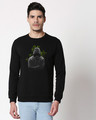 Shop Men's Black Toxic Human Graphic Printed Sweater-Front