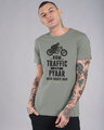 Shop Traffic Aur Pyaar Half Sleeve T-Shirt-Front