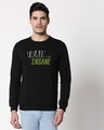 Shop Train Like Insane Fleece Sweatshirt Black-Front