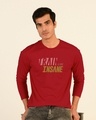 Shop Train Like Insane Full Sleeve T-Shirt Bold Red-Front