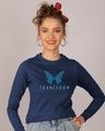 Shop Transform Butterfly Fleece Light Sweatshirts-Front