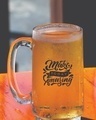 Shop Transparent Make Today Amazing Printed Glass Beer Mug-Front