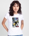 Shop Women's White Travel Buddies Graphic Printed Slim Fit T-shirt-Front