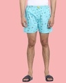 Shop Men's Blue Travel Doodle All Over Printed Boxers-Front