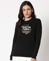 Shop Travel Far Enough Fleece Sweatshirt Black-Front