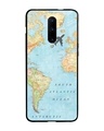 Shop Travel Map Premium Glass Case for OnePlus 7 Pro (Shock Proof, Scratch Resistant)-Front