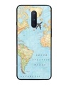 Shop Travel Map Premium Glass Case for OnePlus 8 (Shock Proof, Scratch Resistant)-Front