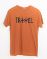 Shop Travel Plane Half Sleeve T-Shirt-Front