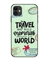 Shop Travel Stamps Premium Glass Case for Apple iPhone 12 (Shock Proof, Scratch Resistant)-Front
