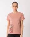 Shop Travel To Live Boyfriend T-Shirt-Front