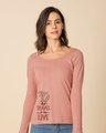 Shop Travel To Live Scoop Neck Full Sleeve T-Shirt-Front
