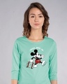Shop Traveller Mickey Round Neck 3/4th Sleeve T-Shirt (DL)-Front