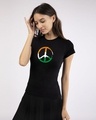 Shop Tri Peace Half Sleeve T-Shirt Black-Design