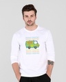 Shop Trip'in mystery machine Full Sleeve T-Shirt White-Front
