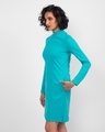 Shop Tropical Blue High Neck Pocket Dress-Design