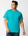 Shop Men's Tropical Blue Plus Size T-shirt-Front