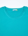 Shop Tropical Blue Round Neck Crop Top T-Shirt