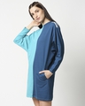 Shop Tropical Blue-Sailor Blue Women Half N Half Oversized Dress-Design