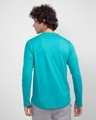 Shop Tropical Blue V-Neck Henley T-Shirt-Full