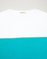 Shop Tropical Blue-White 90's Vibe Panel T-Shirt