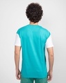 Shop Tropical Blue-White-Black 90's Vibe Panel T-Shirt-Full
