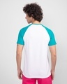Shop Tropical Blue-White Half Sleeve Raglan T-Shirt-Full