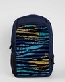 Shop Tropical Zebra Laptop Bag Navy Blue-Front